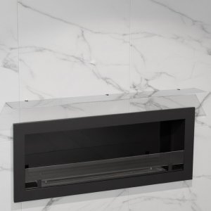 Стеклянная полка для биокамина Opti white 1300